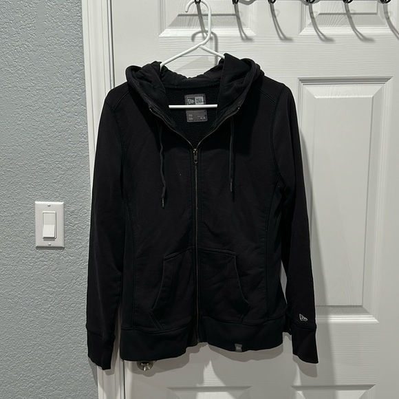 New Era Jackets & Blazers - Black Zip-Up Hoodie, Size M